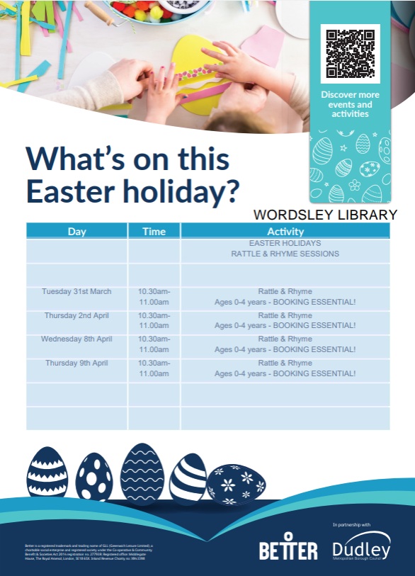 Wordsley library event 9 April 2026